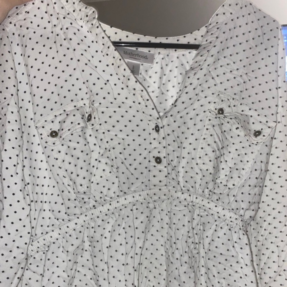 Poker doted dress Maternity motherhood